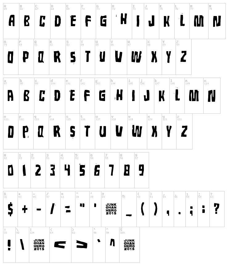Lost in moments font map